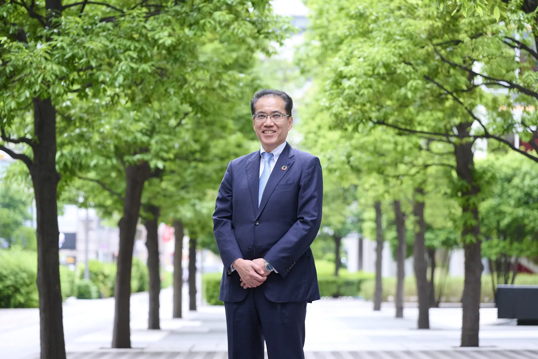 秋葉原UDXとともに、池田社長の写真